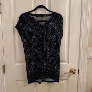 Black and Blue Paisley Blouse